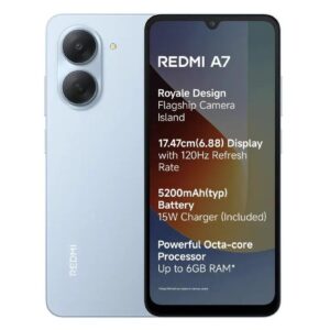 Xiaomi Redmi A7 – 64GB ROM, 3GB RAM, Dual SIM, Snapdragon 439, 4000mAh Battery, AI Camera